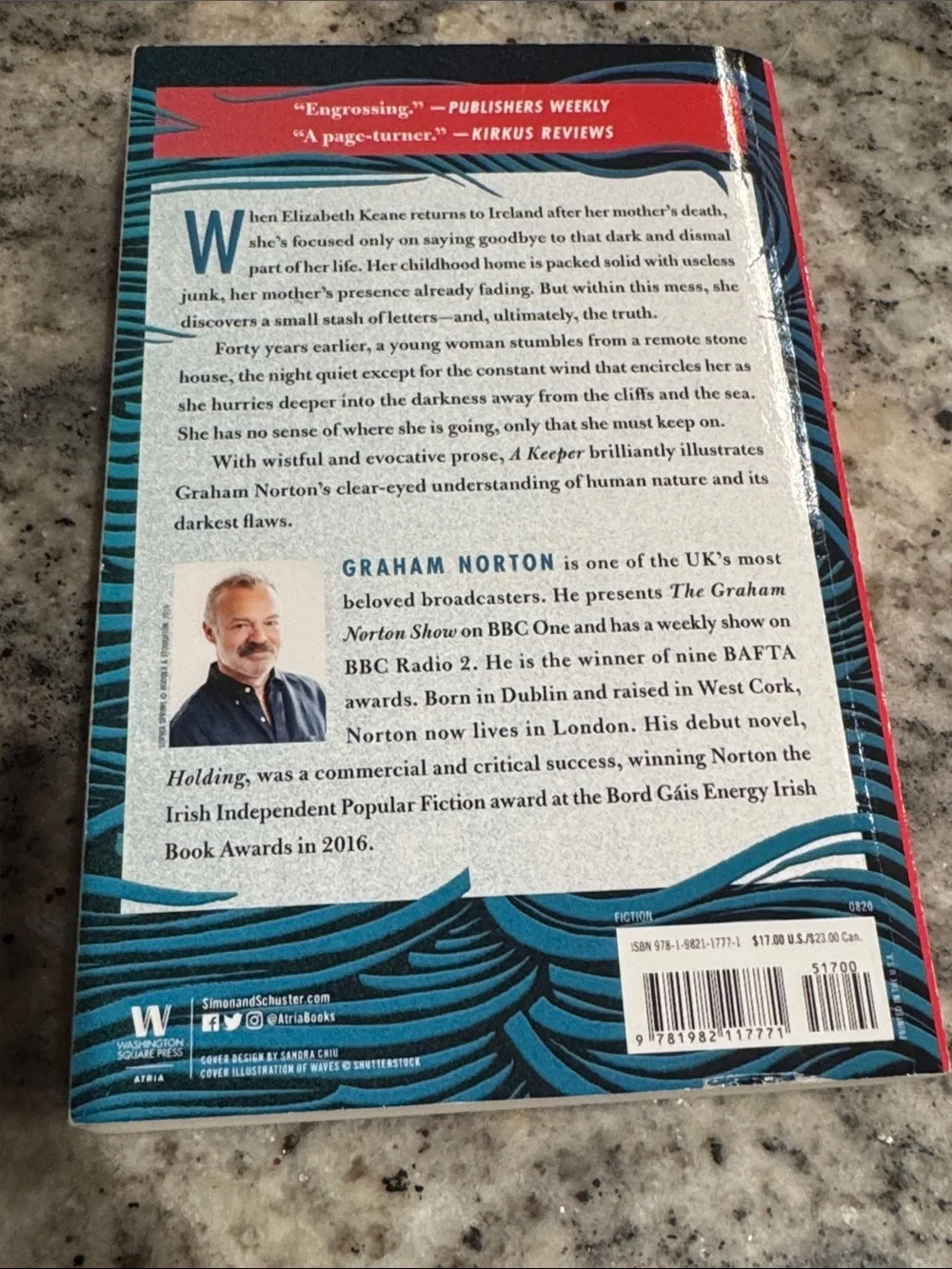 A Keeper by Graham Norton - Teal & Black Paperback Novel